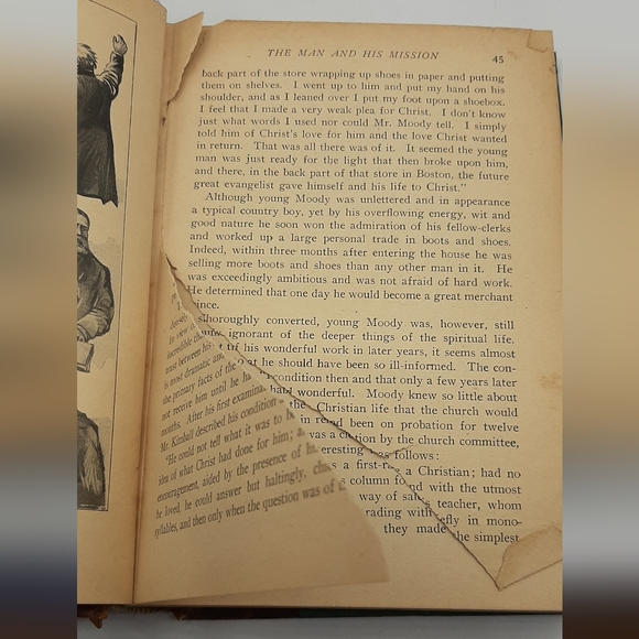 1900 Dwight L. Moody The Man and his Misson Hardcover Book Fallows Davis Hillis - Picture 12 of 15